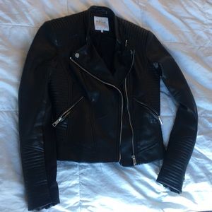 Zara faux leather biker jacket
